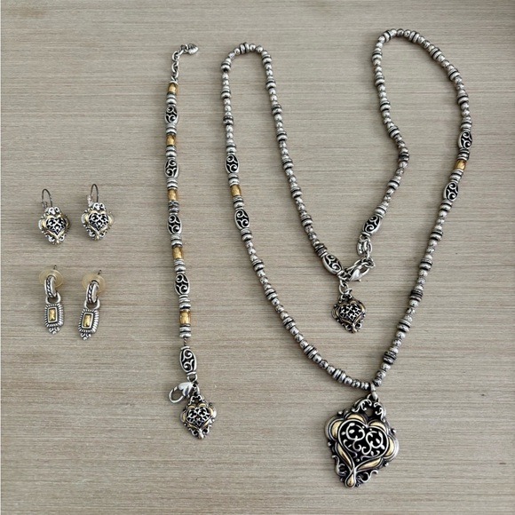 Brighton necklace, bracelet anf two sets of earrings - Picture 1 of 5